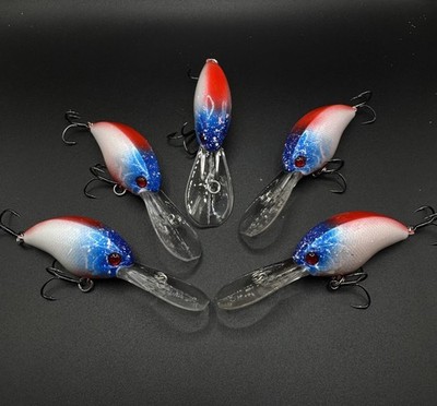 Custom Painted OSP Blitz EX DR KO ''Rocket Pop'' (One) Crankbait - BKK Hooks