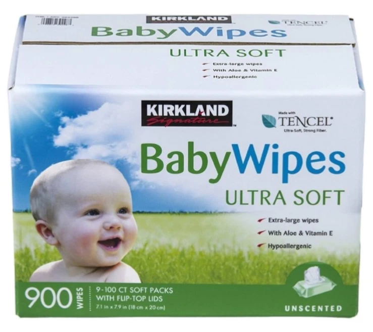 Kirkland Signature Baby Wipes Unscented , 900-count
Opens in a new window or tab