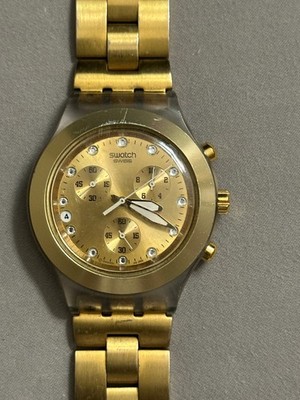 Swatch Irony Diaphane Chronograph Gold Tone Men display picture 1
