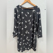 Banana Republic Women’s Size 14 Black Swallow/Bird Dress
