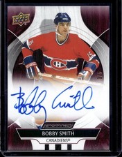 2024-25 Upper Deck Engrained Icons Bobby Smith Rosewood Auto /5 Canadiens CA-SM