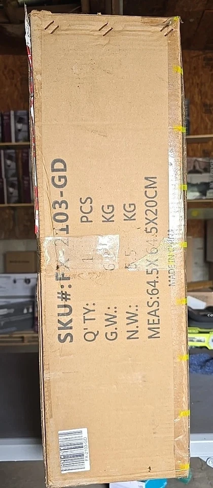 MLiAN24 pulgadas. Lámpara de araña de tambor de doble sombra dorada de 5 luces con pantalla de tela blanca Foto 4 de 4