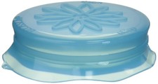 Blossom Silicone Drinking Lid for Wide Mouth Mason Jars, 4", Blue, 1 Piece