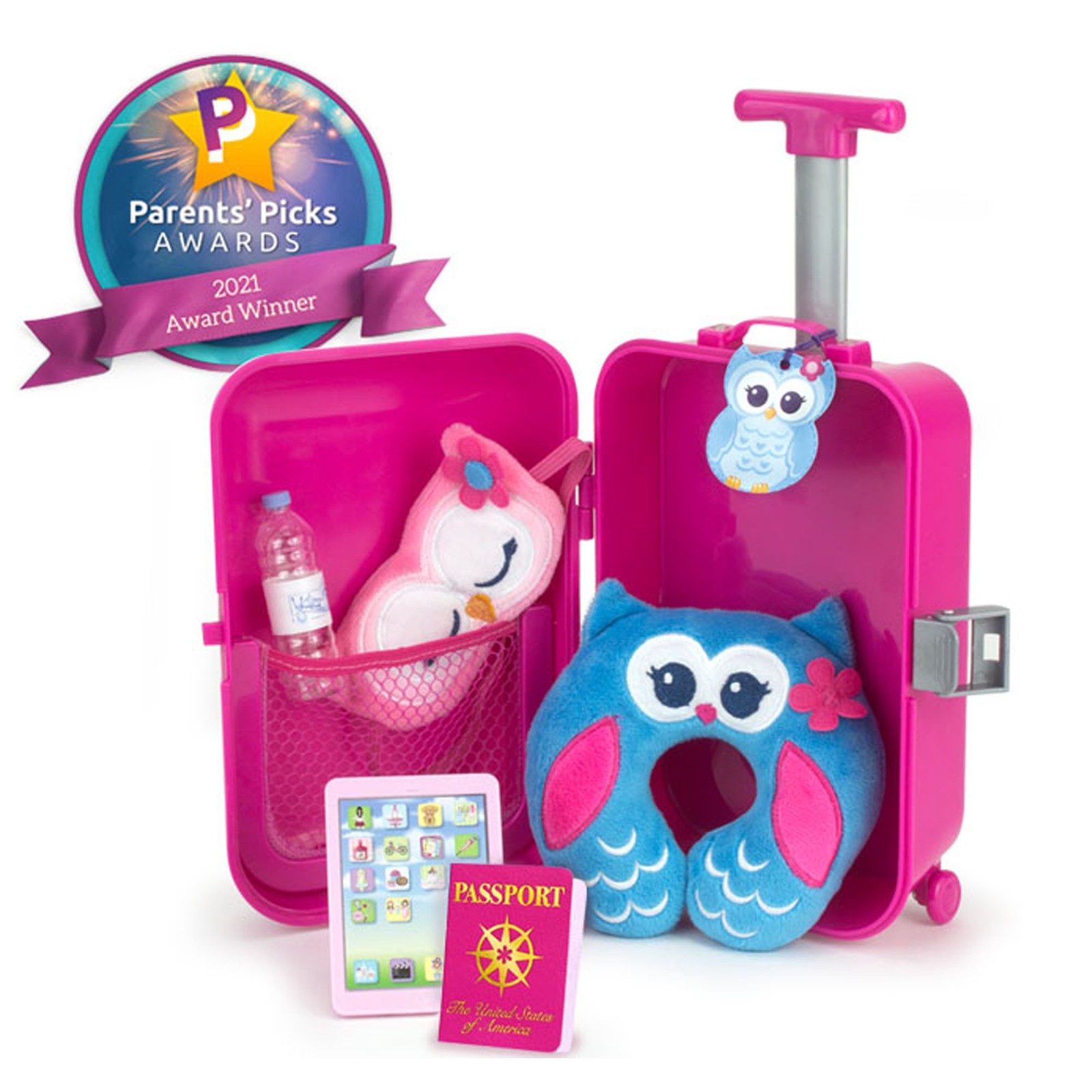 Sophia's - 18" Doll - Travel Suitcase Set - Hot Pink