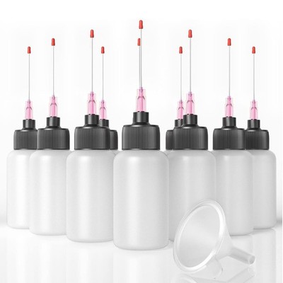 TITGGI 10 Pcs Needle Oiler (1 OZ), Precision Tip Applicator Translucent 
