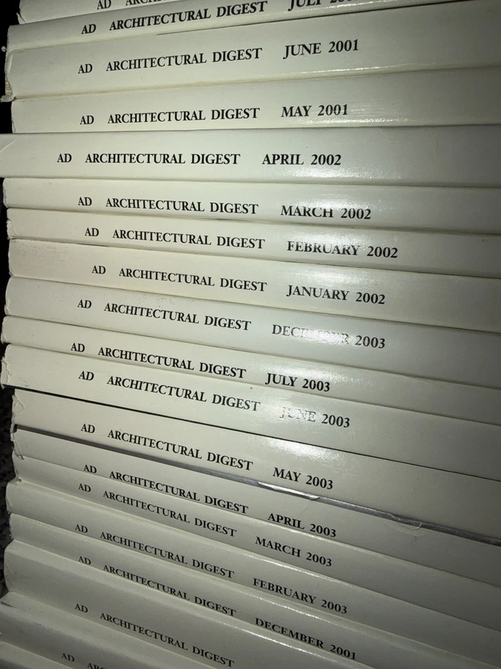 Lot of 32 Architectural Digest 2001-2003 Magazines unread Condition Vintage WOW! - Image 4 of 4