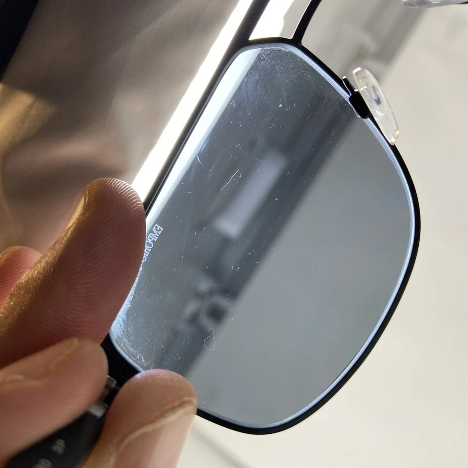 EMPORIO ARMANI EA 2025 3001/81 64-13 BLACK W/ POLARIZED Gray Lens Sunglass T799 - Image 3 of 4