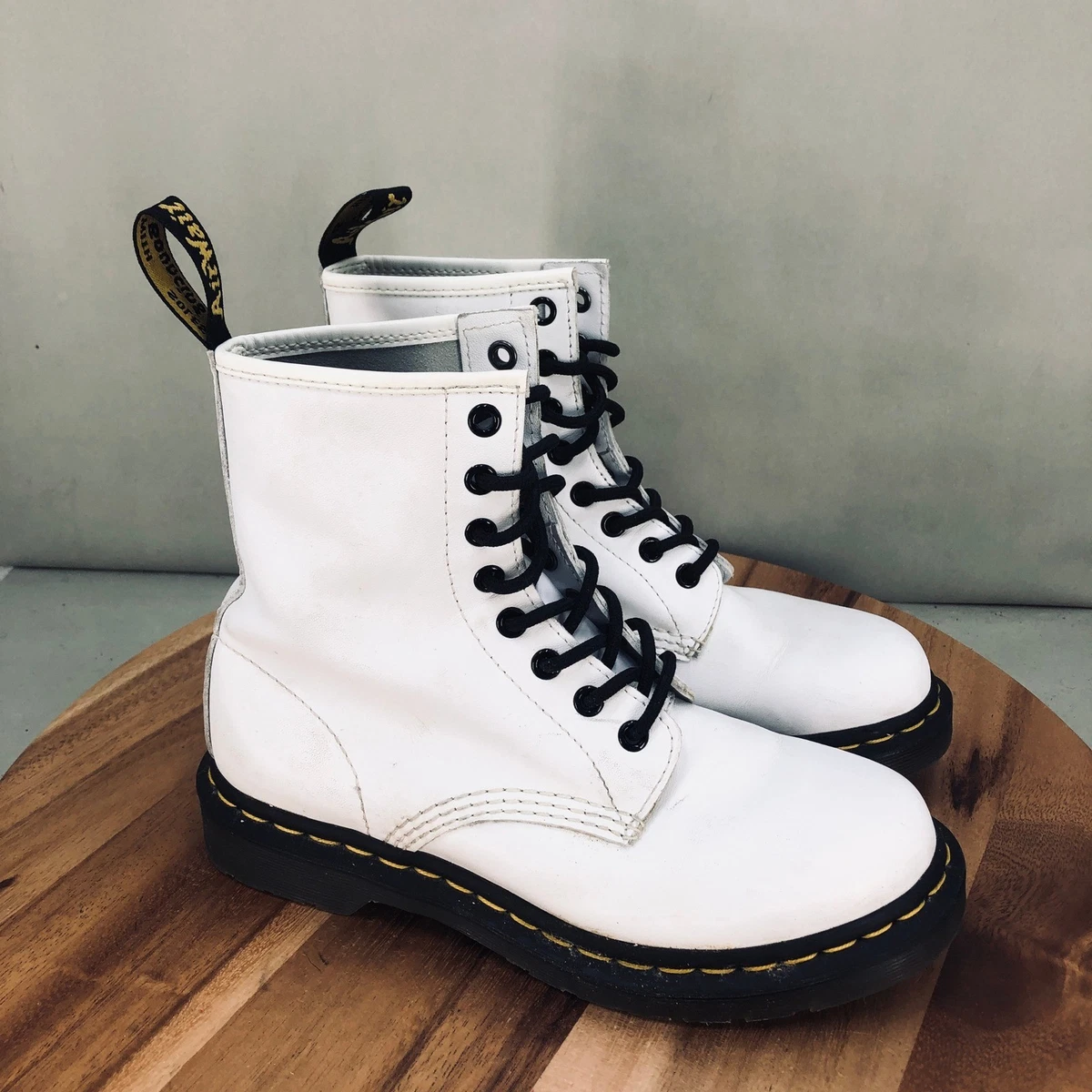 White Leather Boots for Women for sale - eBay