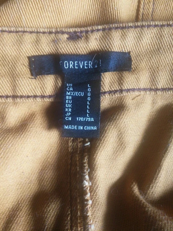 Jupe Trapèze Femme Moutarde TL Taille Haute Forever 21 Mini Jupe Parfait Etat - Photo 4/4