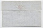 1847 Keene NH red CDS stampless letter X over V in circle rate markings [k.1391] — photo 2