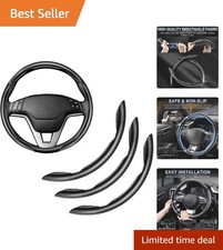Universal Fit 3pcs Carbon Fiber Steering Wheel Cover With Anti-skid Protection