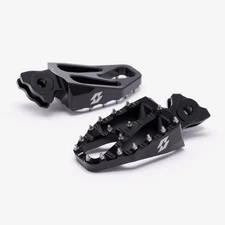 Full-E Charged Footpeg Set Black Foldable Foot Peg Street Motorcycle Aluminium