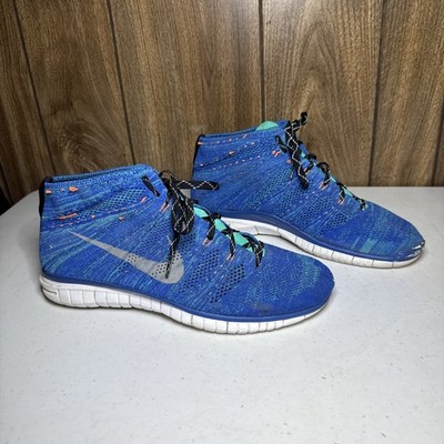 Nike Free Run Flyknit Chukka Blue/White 2013 639700-400 Men's Size 12