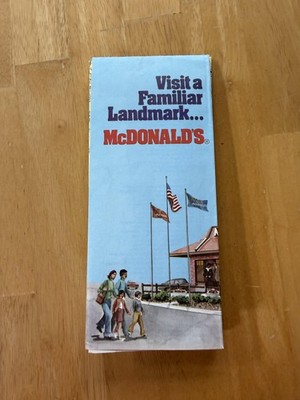 Vintage McDonald's Capital Sightseeing Washington DC Road Map Blue Restaurant