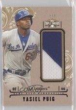 2014 Topps Triple Threads Unity Single Jumbo Relics Gold 8/9 Yasiel Puig 0aa