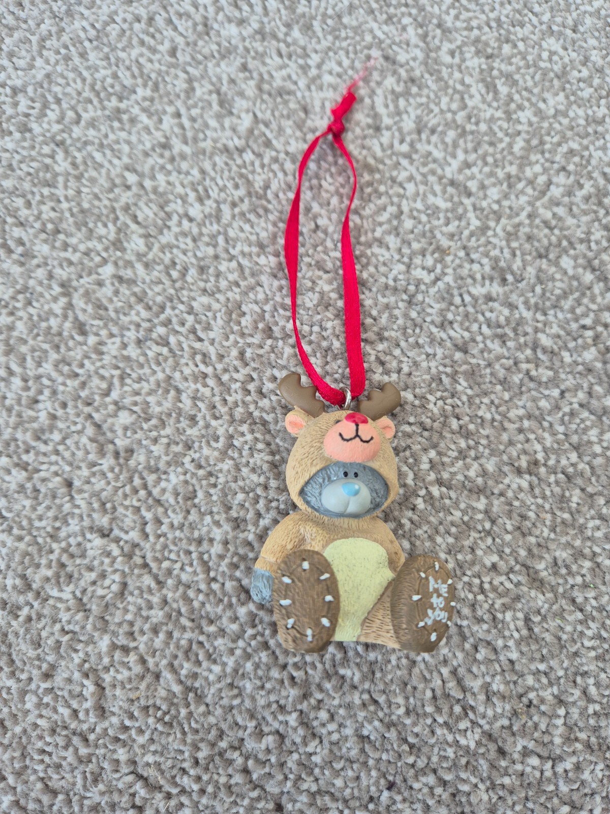 Oso En Traje De Reno - Me A Ti Decoración De Árbol De Navidad Xmas Figurita