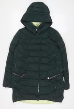 PEERCAT Womens Green Quilted Coat Size M Zip - Zip Pockets