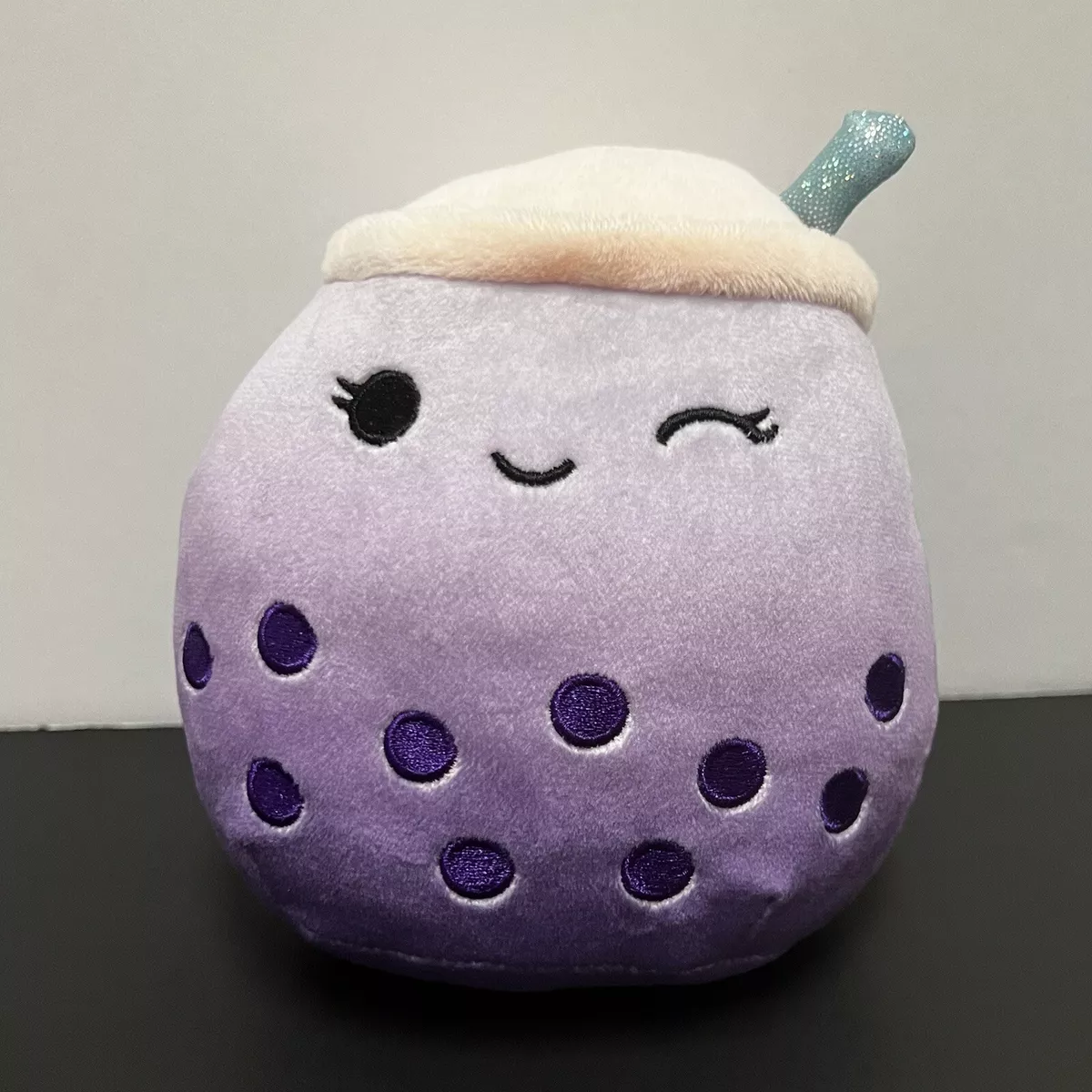 Squishmallow Original Kellytoy 5 Poplina Boba Tea Purple Plush Bubbles  Straw