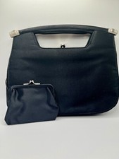 VINTAGE 1960 BIENEN DAVIS EVE CLUTCH SILVER CLASP RHINESTONE ELEGANT DESIGN SALE