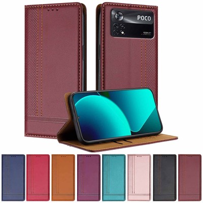 For Xiaomi Mi Poco M4 Pro F3 GT X6 F5 C65 C51 Leather Wallet Stand Card Case