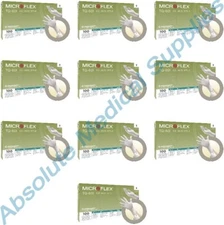 *1,000-Gloves* MicroFlex Soft White PF Hydrasoft Nitrile Exam Medium TQ-601-M