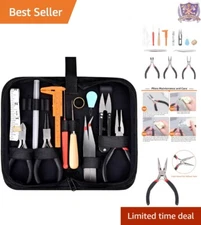 19Pcs Jewelry Making Tools Kit with Zip Case for Crafting and Repair
