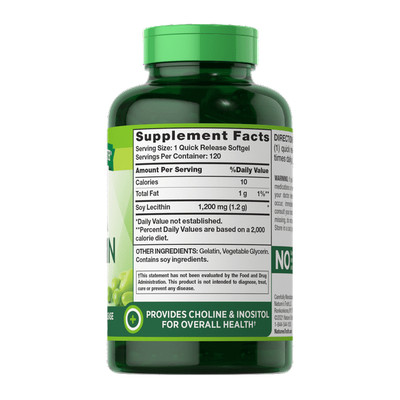 Nature's Truth Vitamins Ultra Soya Lecithin Non-GMO Softgels 1200mg 120Ct 3 Pack