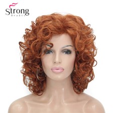 StrongBeauty Short Super Curly Blonde Synthetic Wig Women's Wigs
