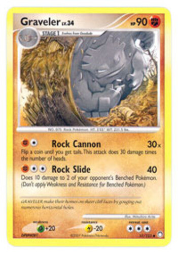 Pokemon - Graveler - 51/123 - Uncommon - Mysterious Treasures - NM