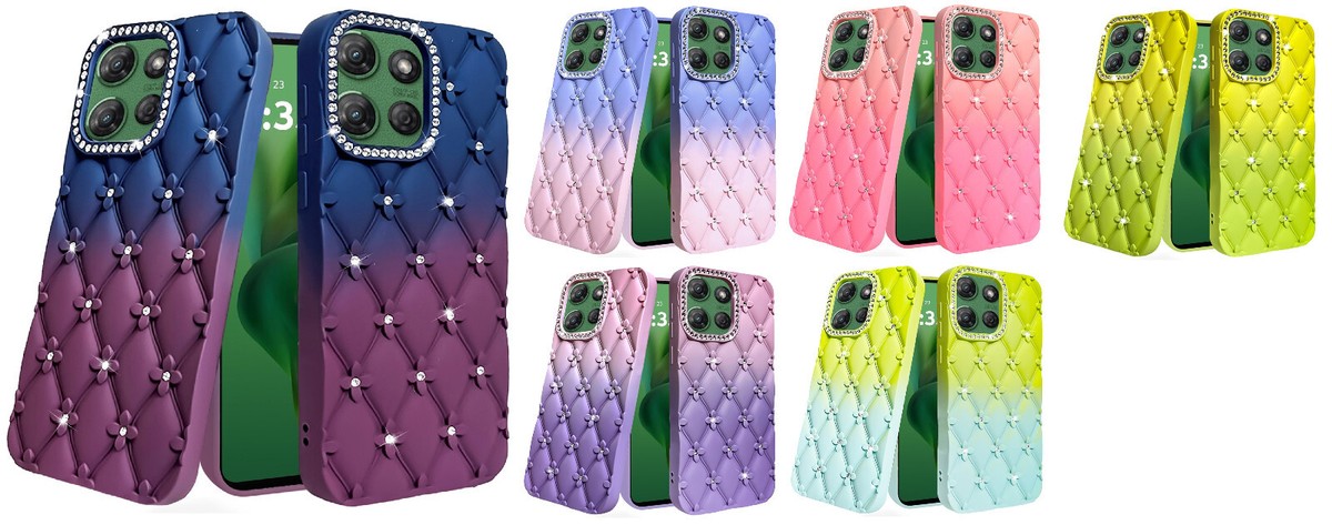 For Motorola Moto G Power 5G 2026 XT2617 Floral Joy Glitter Case