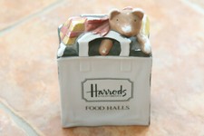 Harrods Novelty Toy Shopping Bag Style Ceramic Storage Pot Some Paint Rubbed off