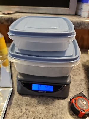 Rubbermaid Servin Saver Containers 5 Cup and 2 Cup Square #2 #1 Blue Lids |  eBay
