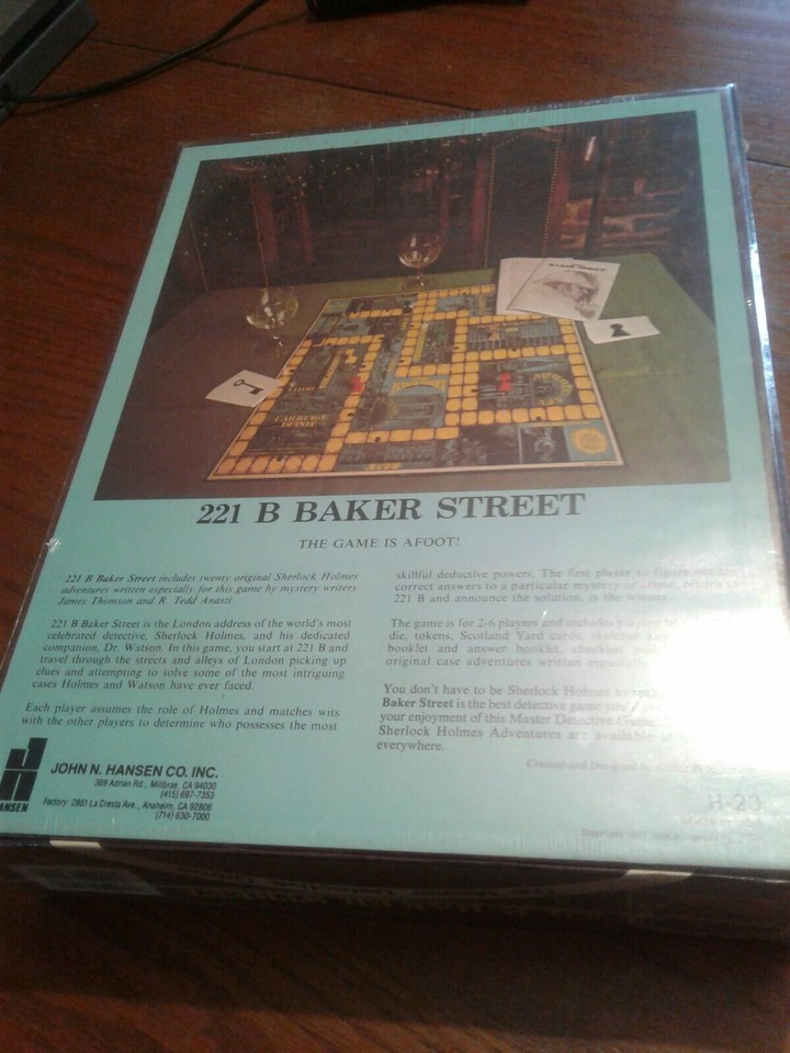 Baker Street Mystery Game Board Game.BRAND NEW SEALED. eBay