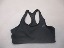 ADIDAS Size M Women BLK Unlined Wireless Pull On Cutout Racer Back Sports Bra 6K