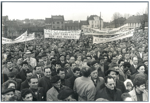 Tirage Argentique Vintage – Grèves Et Manifestations France 1963-64, Les Mineurs