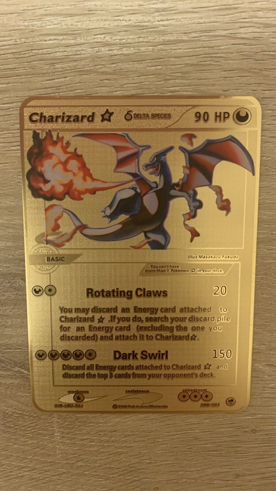 Pokemon METAL card for display/gift Charizard Dragon Frontier Delta Species