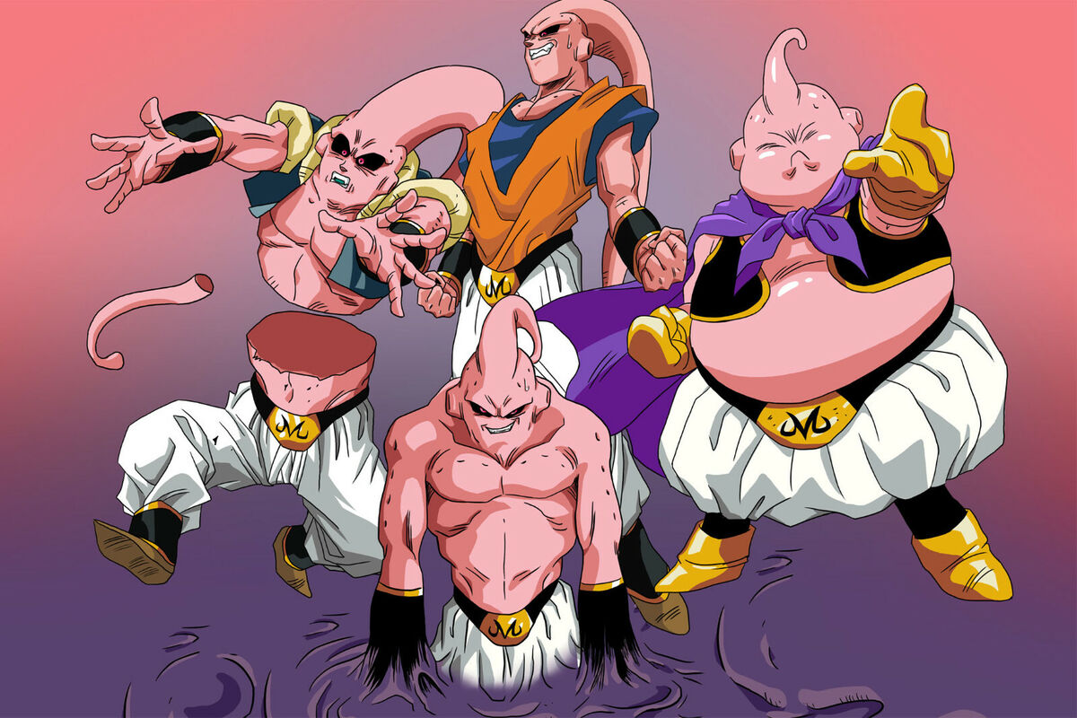 Dragon Ball Z Majin Buu forms and transformations 12in x 18in Free Shipping