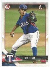 Leury Tejada Texas Rangers 2018 Bowman Draft 1st Bowman