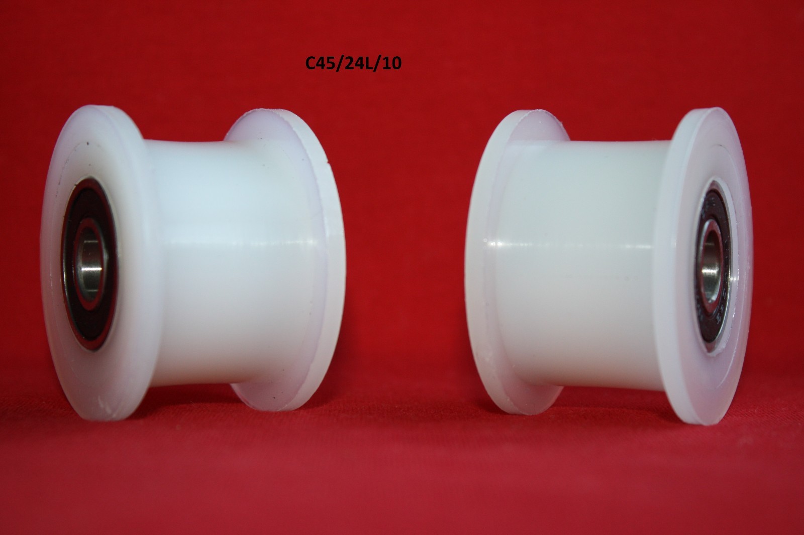 45mm Square Flat Nylon Pulley Idler Wheel, Ball Bearing different