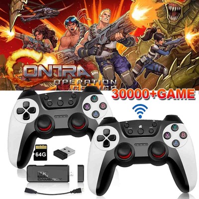 Videospielkonsole Retro 30000+ Spiele TV Stick mit 2 Wireless Gamepad 9 Emulator