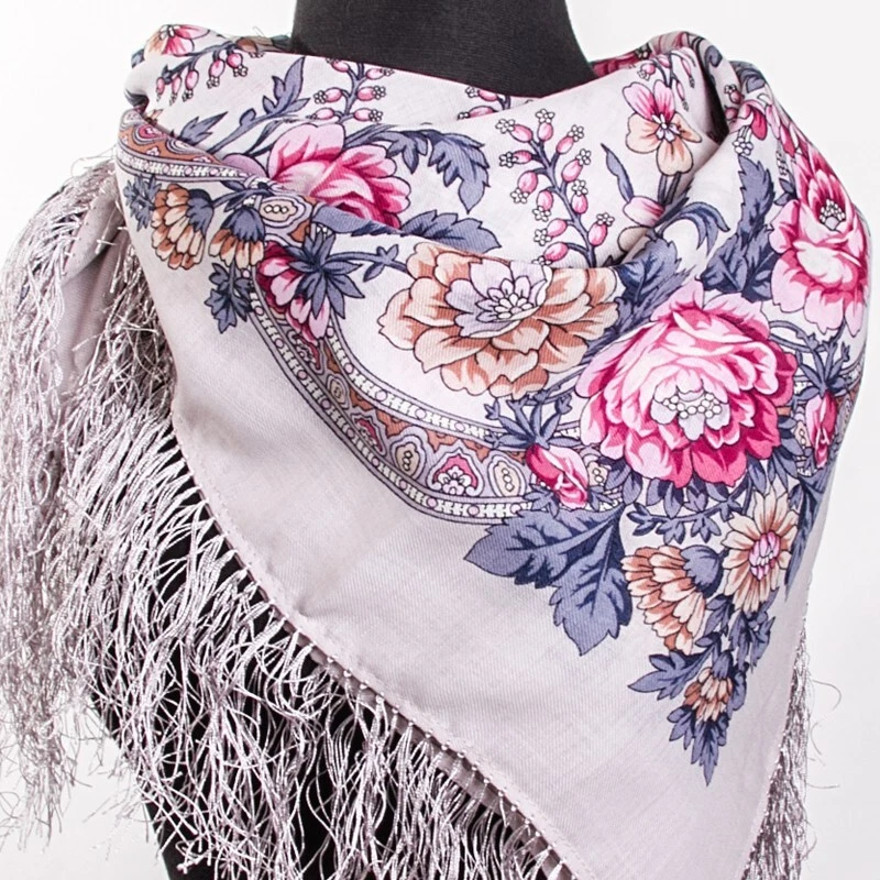 35" Kumushka Pavlovo Posad Shawl 1453-1 Кумушка Павловопосадский Платок - Image 3 of 4