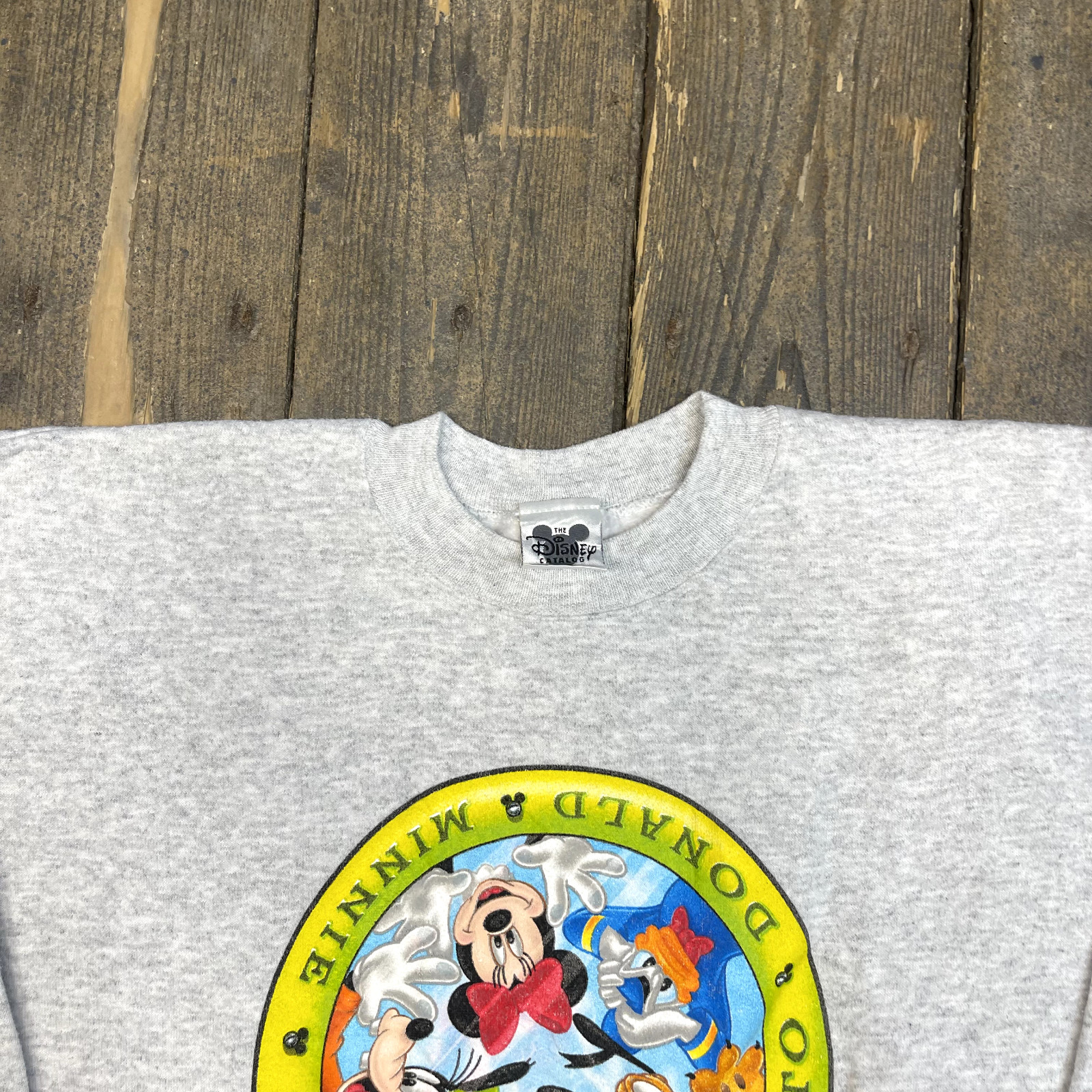 Disney USA Sweatshirt Mens 90's Mickey Mouse Crew Neck Jumper, Grey, Large image 7