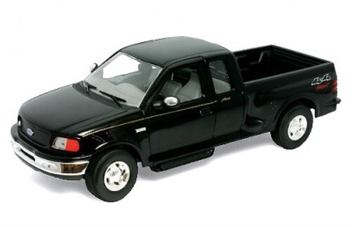 Ford F-150 Flareside Supercab Pick Up, 1999, black 1:24 scale model from Welly