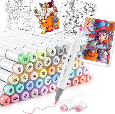 Ohuhu Art Markers Pen Brush Bold type 48 Soft Colors 49 Honolulu Japan NEW