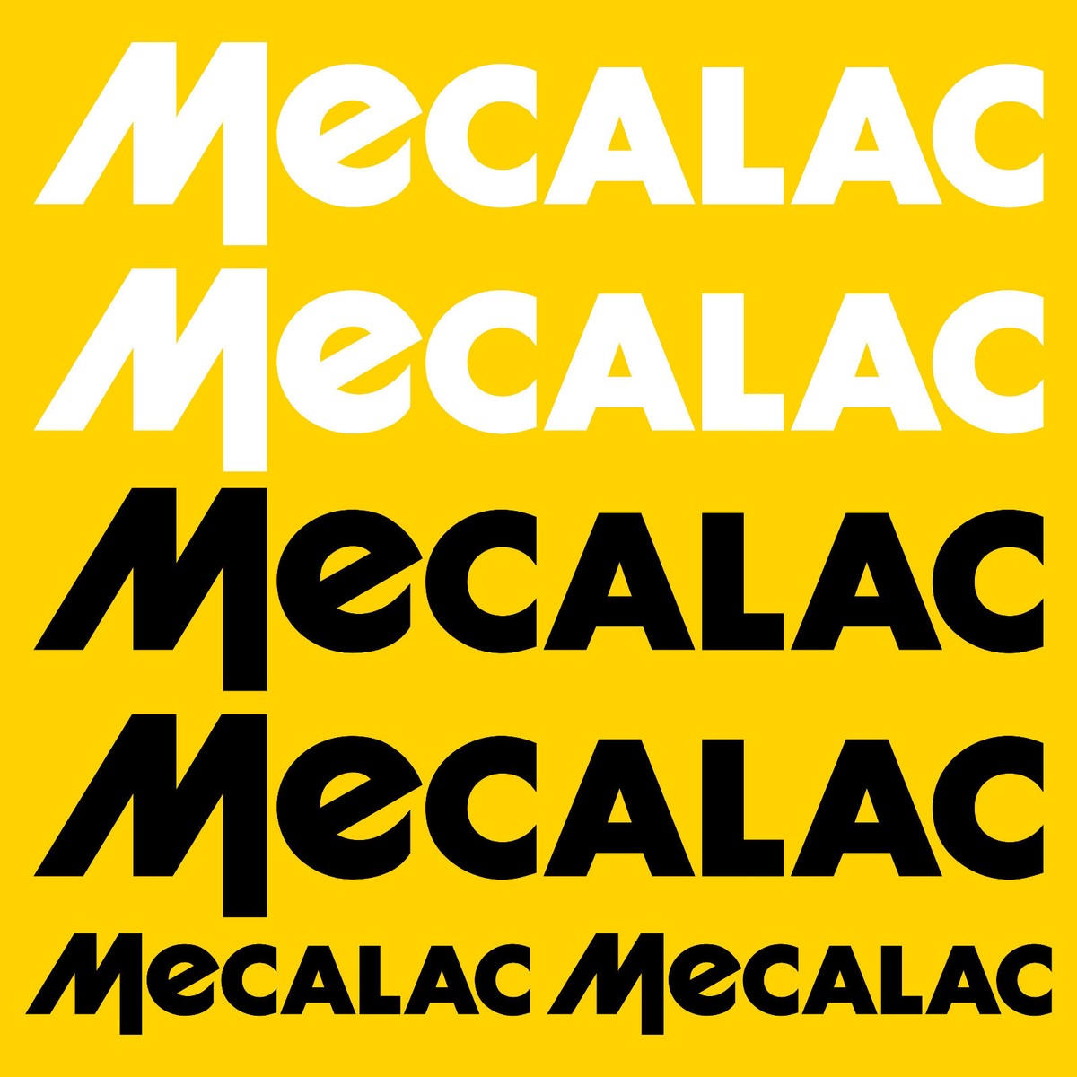 Autocollants MECALAC XL - Lot De 7 Stickers Pelleteuse, Neuf Sous Blister