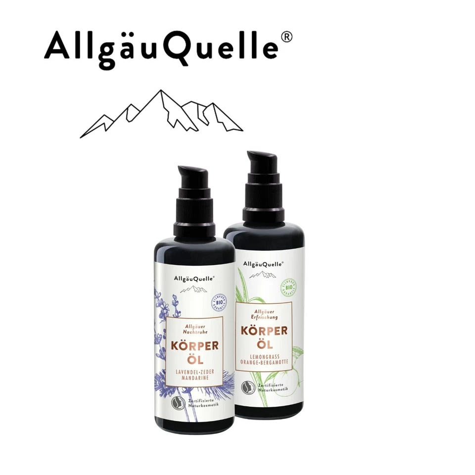 ALLGÄUQUELLE NATURPRODUKTE GMBH BIO Körperöl aus naturreinen ätherischen Ölen von Lemongrass, Lavendel, Orange,