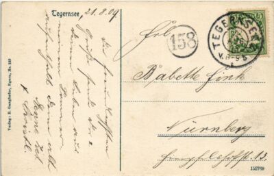 Carte Postale Ancienne Tegernsee – Allemagne, Vue Générale, Voyageée