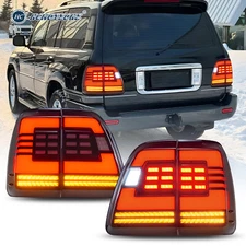 HCMOTION LED Tail Lights For Lexus LX470 1998-2007 Smoked Rear Lamps Assembly