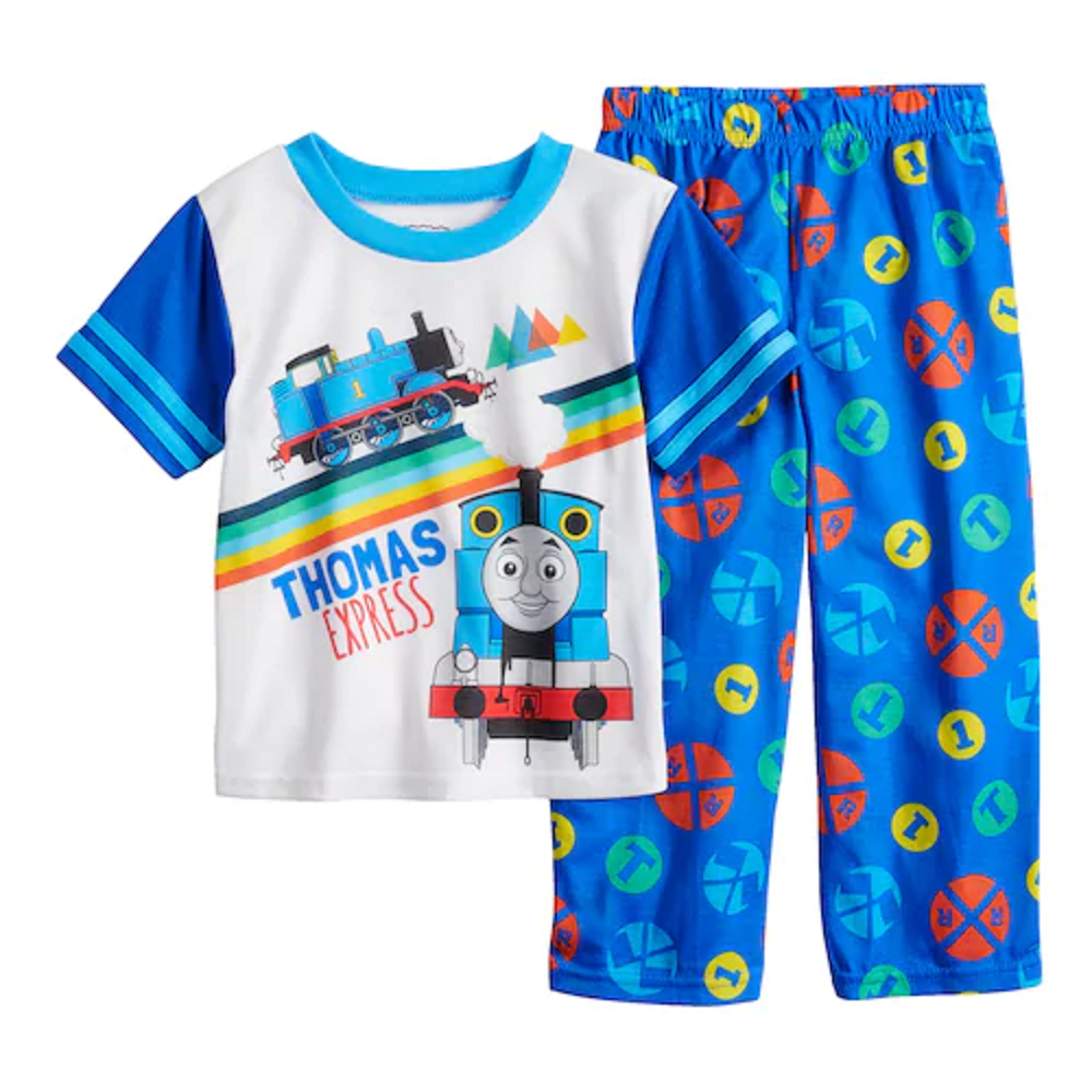 Thomas Train 2-Piece Pant Knit Pajamas Toddler Boy Size 2T Sleepwear Set NEW