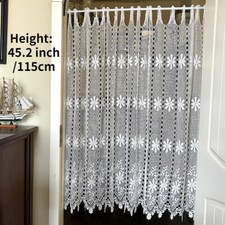 Floral Lace Curtain Window Doorway Rod Pocket Panel Home Door Decor Sew By Meter